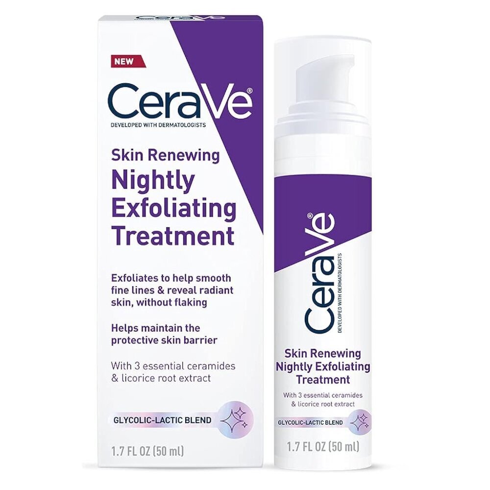Skin Renewing Nightly Exfoliating Treatment, Anti Aging Serum With 5% Blend Of G